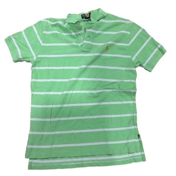 Polo Ralph Lauren Light agree. striped Polo With Orange horse - Picture 1 of 8